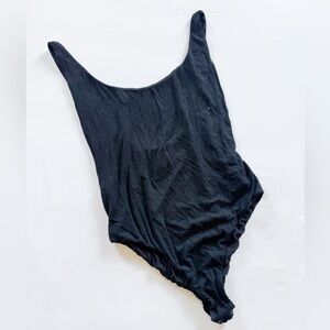 Princess Polly Black Ribbed Bodysuit size 10